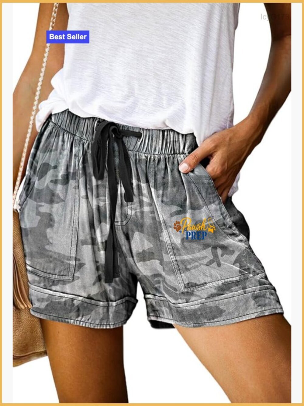 Casual Drawstring Shorts Elastic Waist Pockets Lightweight Summer
